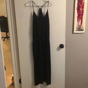 Black cropped jumpsuit